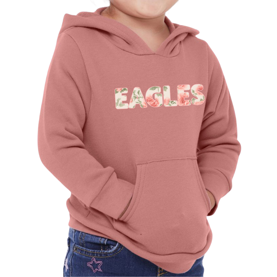 Floral Block Eagles Hooded Sweatshirt - Youth