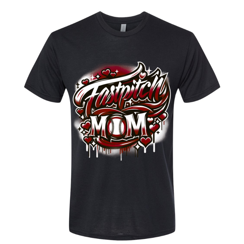 Fastpitch Mom Airbrush T-Shirt 2