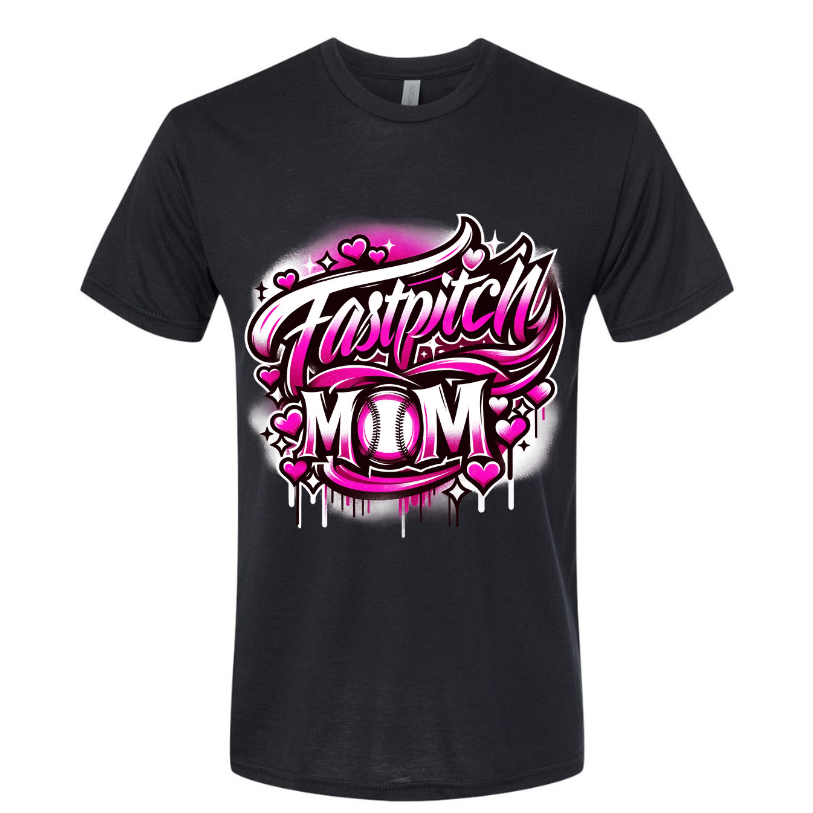 Fastpitch Mom Airbrush T-Shirt 2