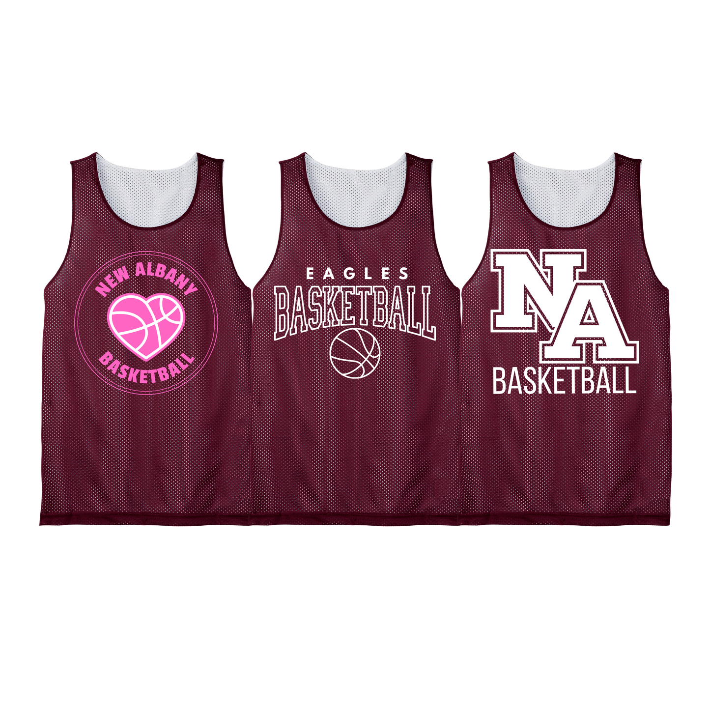 New Albany Basketball Reversible Mesh Pinnie