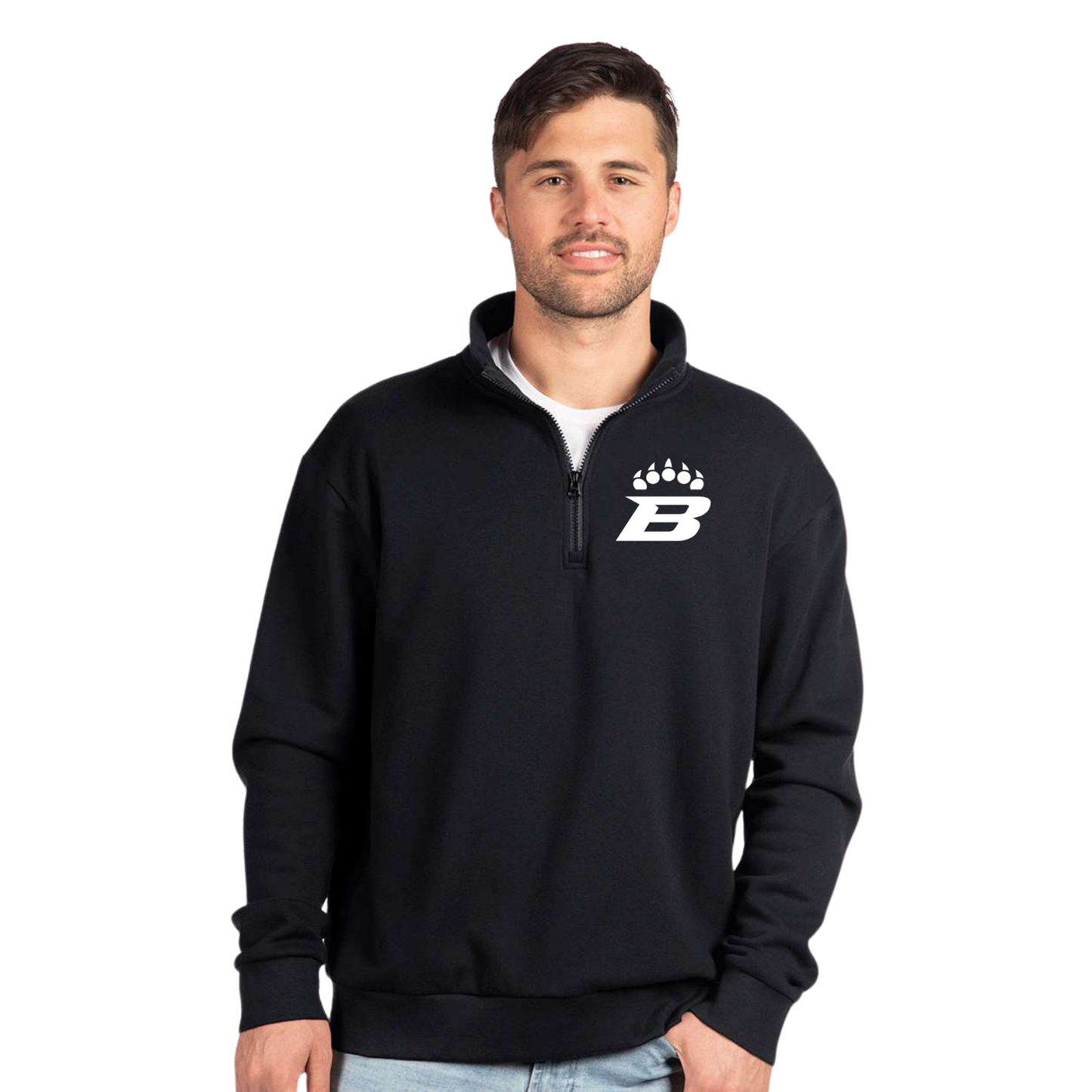 Bruins Paw Unisex Quarter Zip Sweatshirt