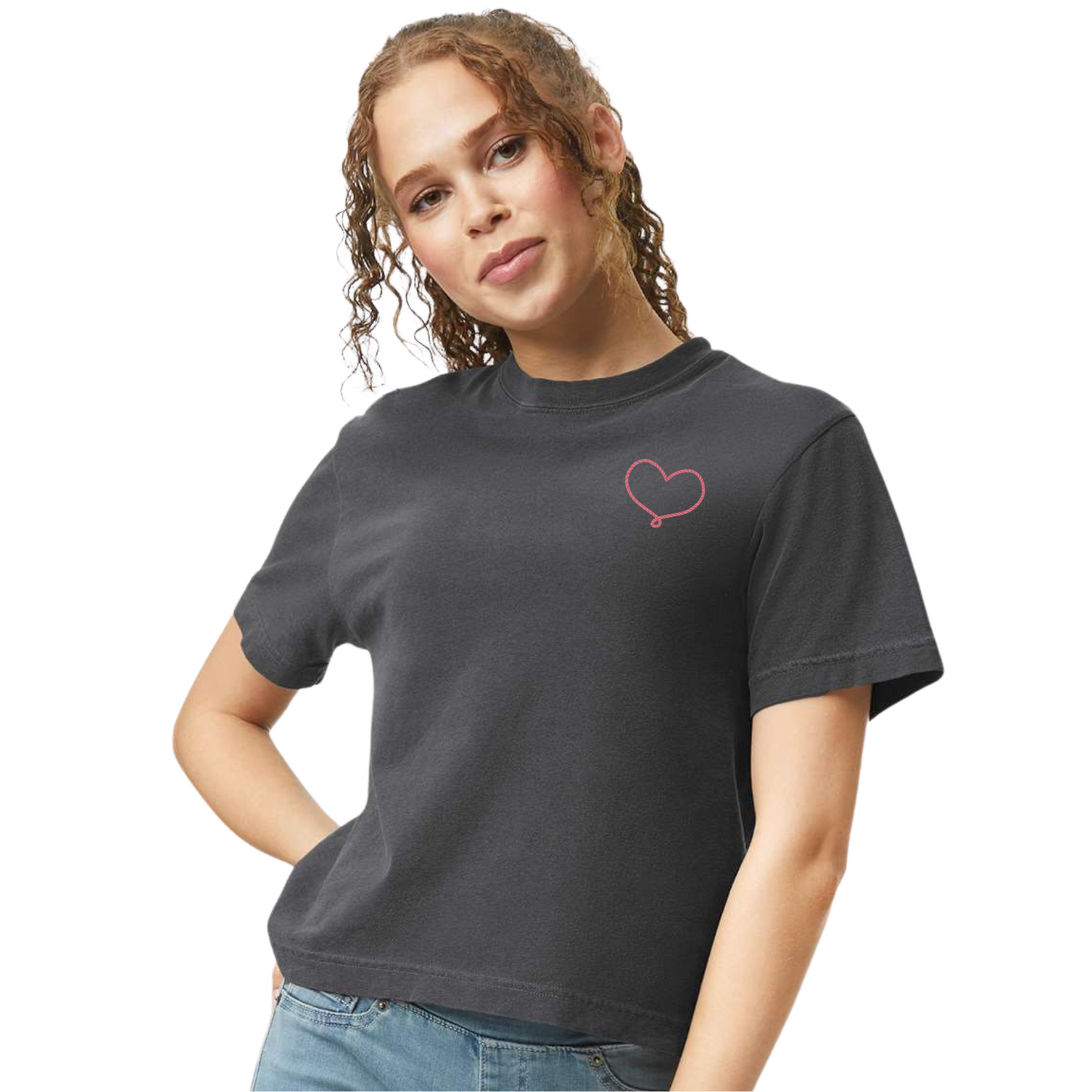 Howdy Valentine Highland Cow Boxy T-Shirt