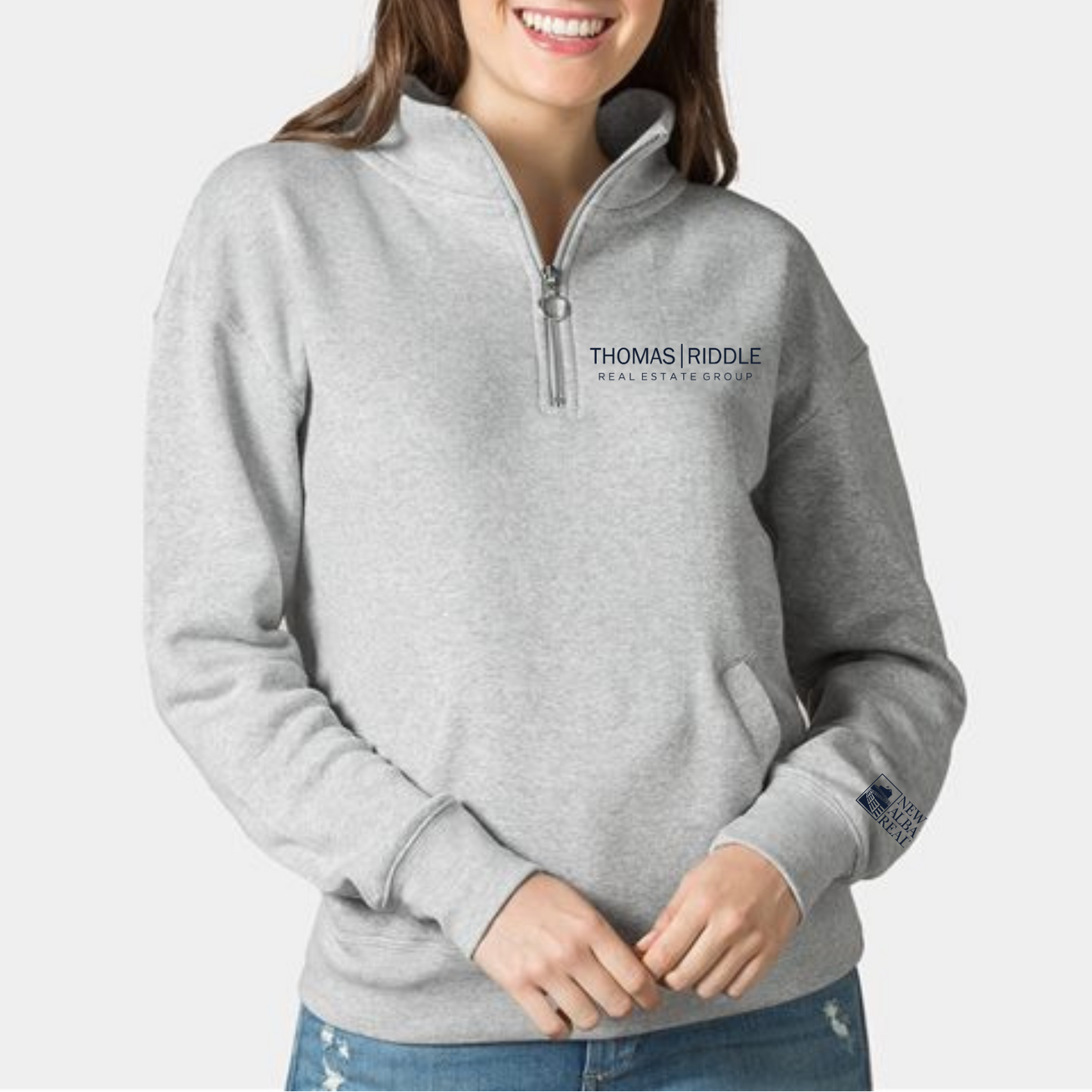 Thomas Riddle: Women's Quarter Zip Sweatshirt