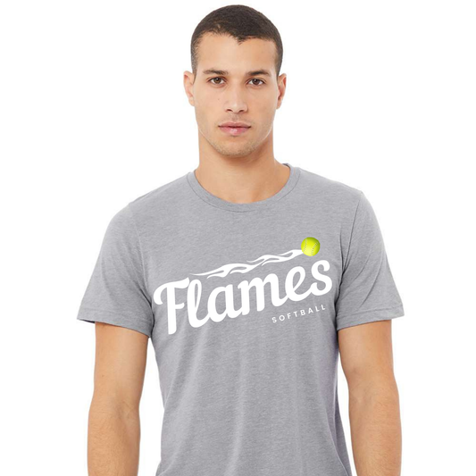 Flames Angled Logo Tee