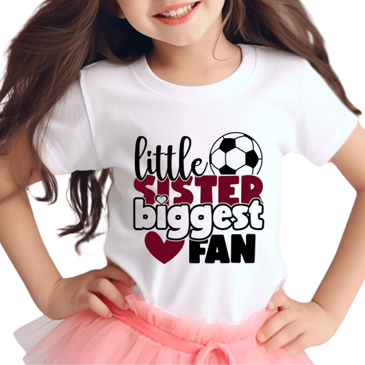 Little Sister, Biggest Fan Soccer Tee