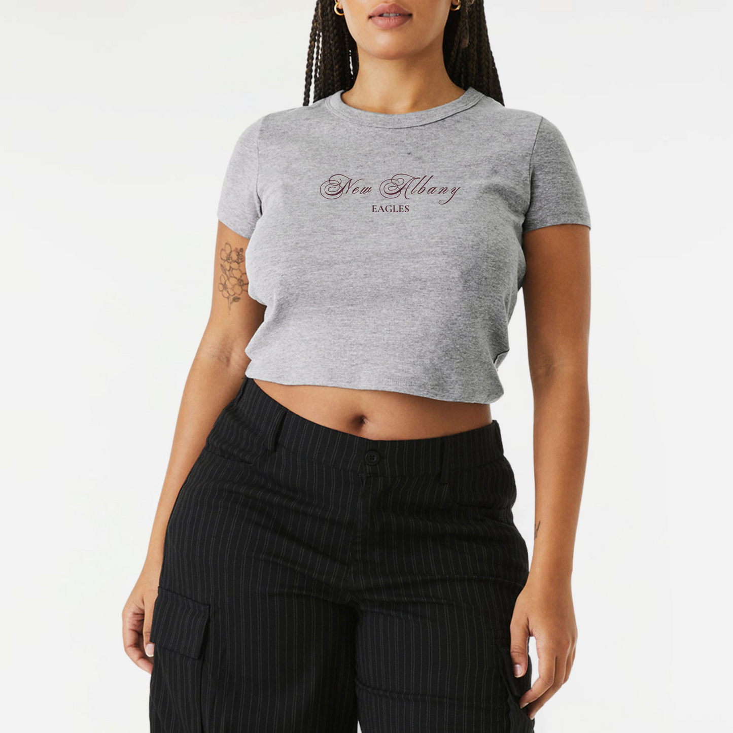 Campus Collection: Cursive Micro Rib Baby Tee