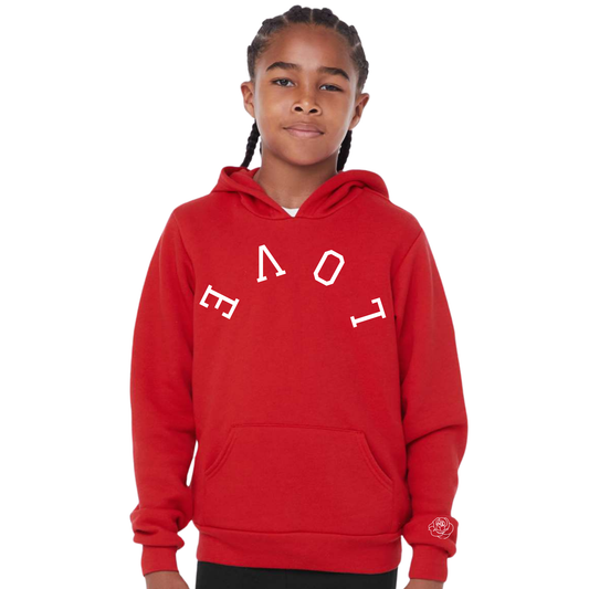 Upside Down LOVE Sponge Fleece Hoodie