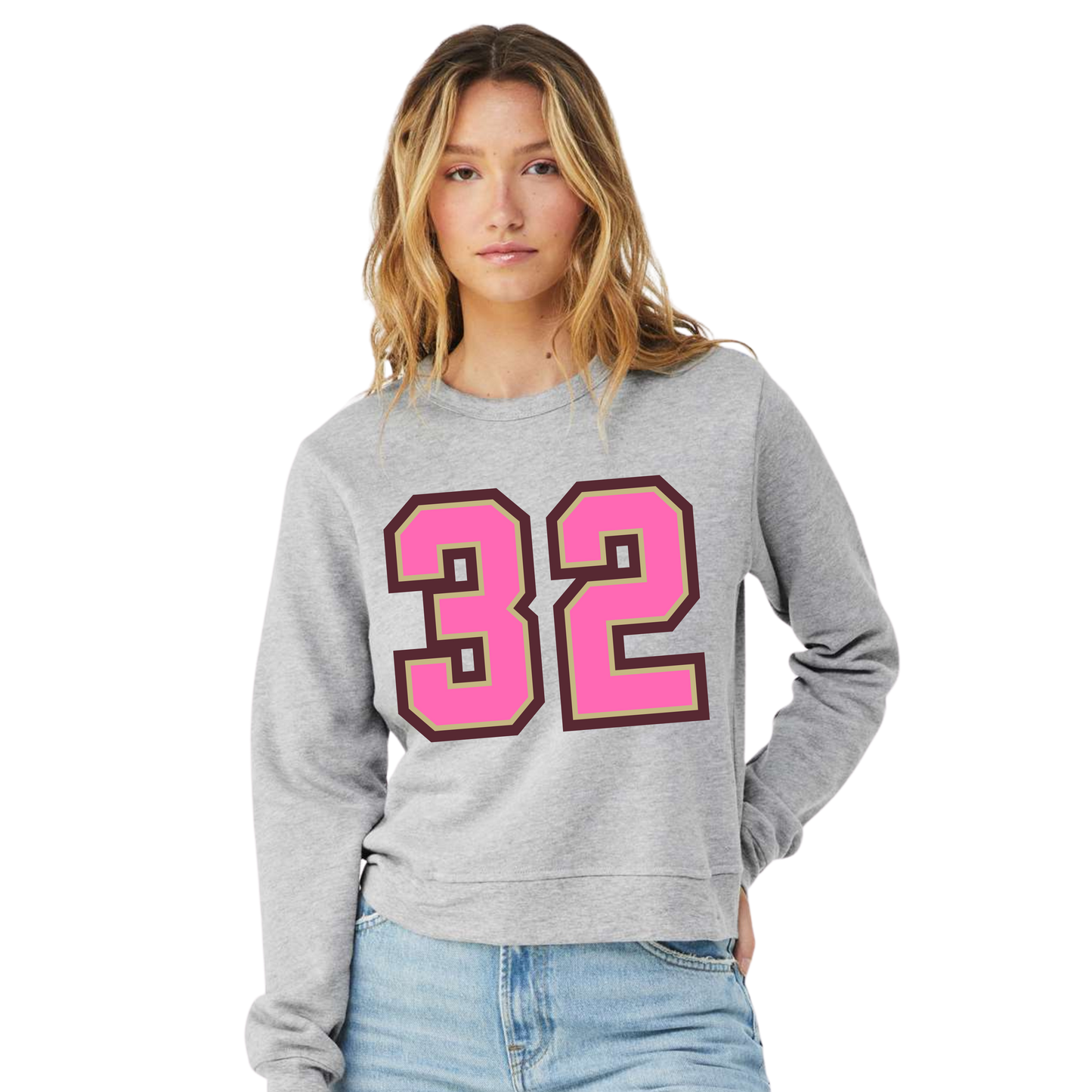 Pink NA+Number Sweatshirt