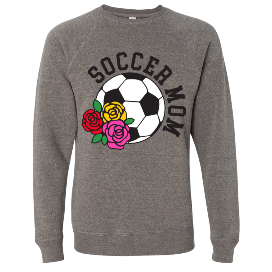 Floral Soccer Mom Crewneck Sweatshirt