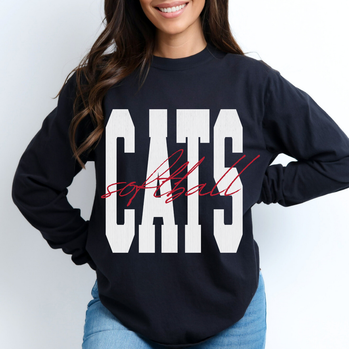 Westerville South: Cats Softball Long Sleeve T-Shirt