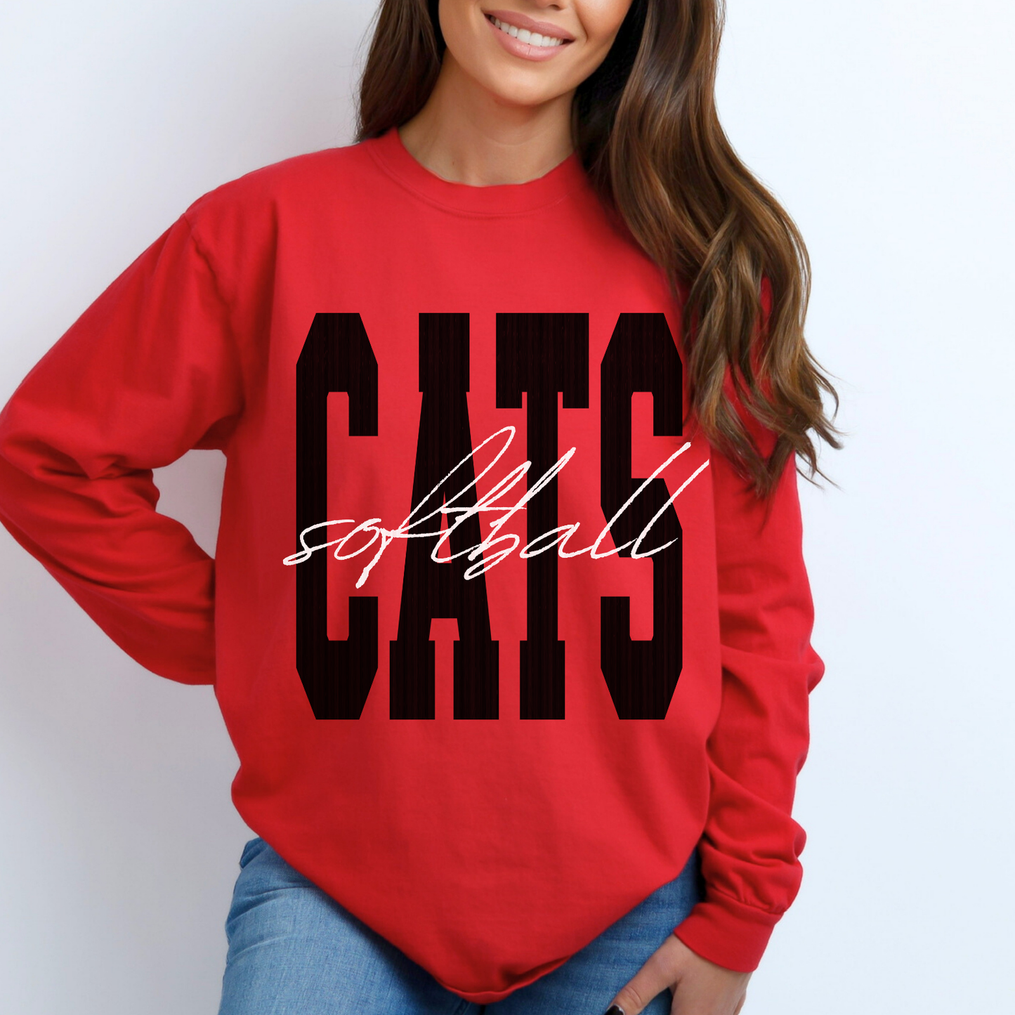 Westerville South: Cats Softball Long Sleeve T-Shirt