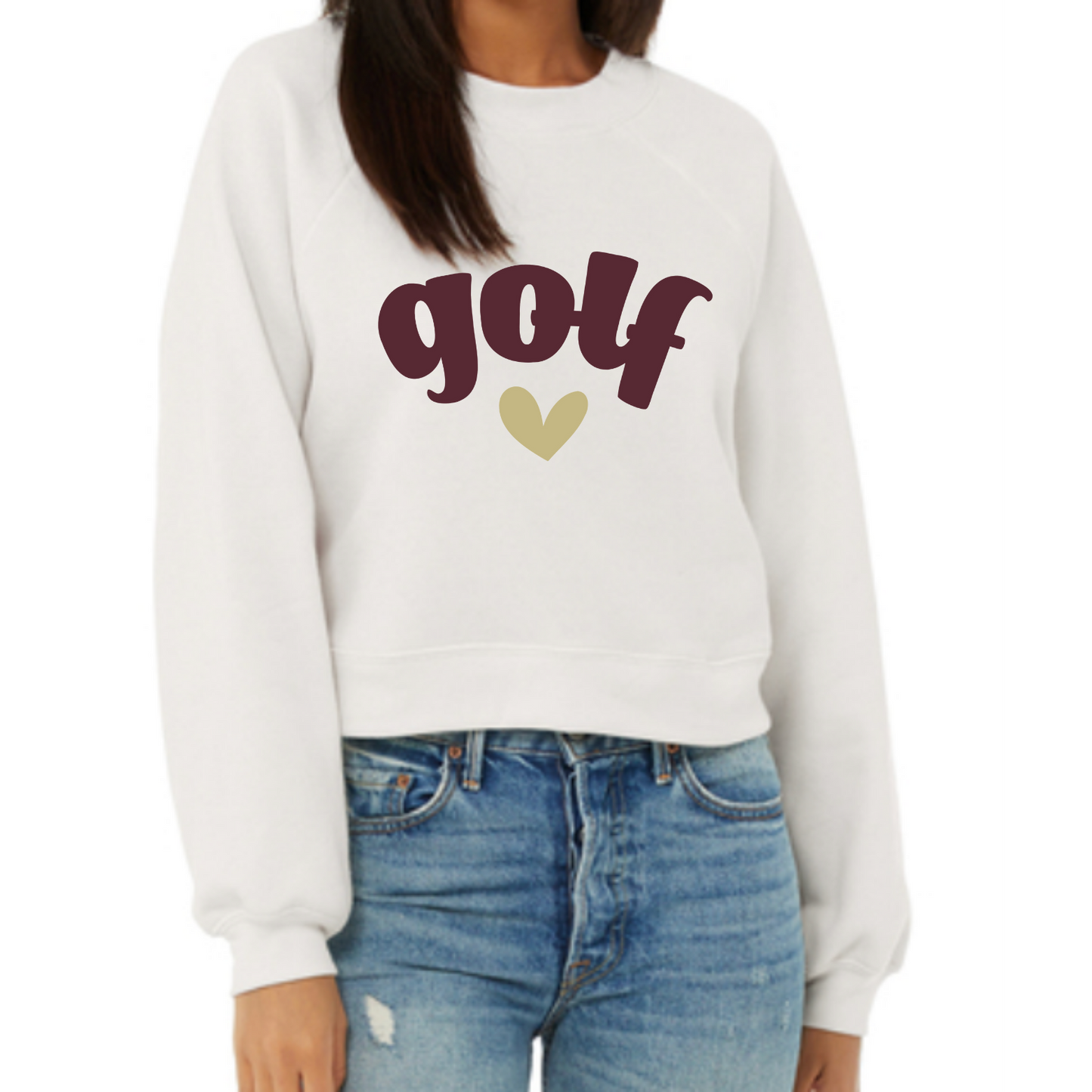 Golf Heart Cropped Sweatshirt