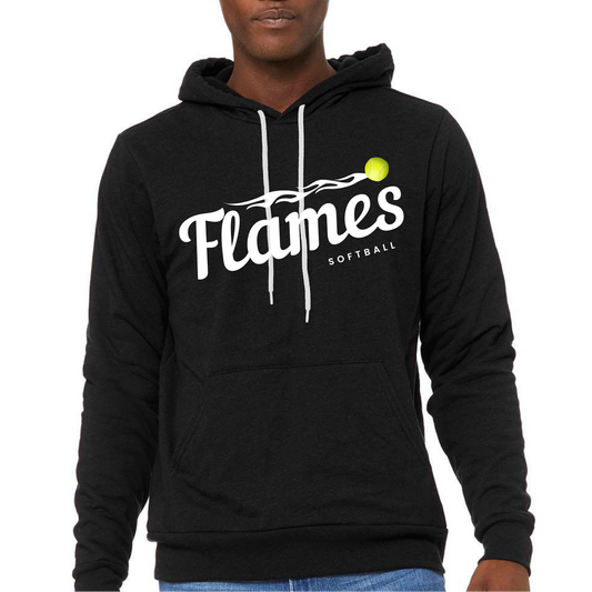 Flames Angled Logo Hooded Sweatshirt