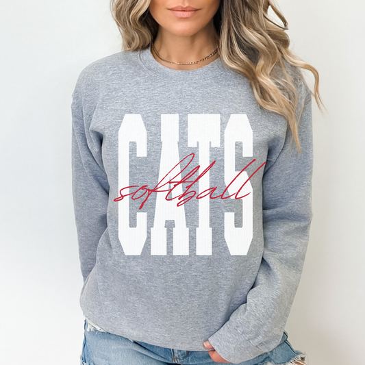 Westerville South: Cats Softball Crew Sweatshirt