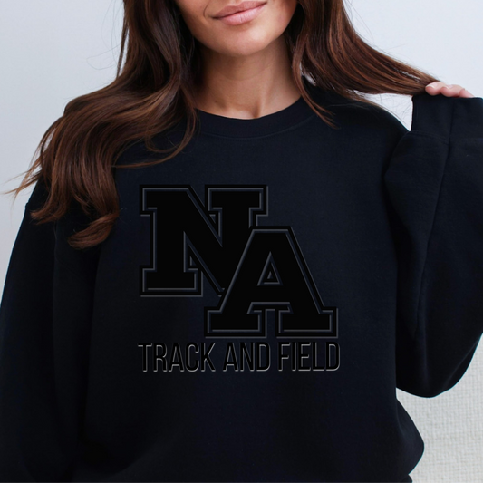 NA Track and Field: 3D-Printed Monochrome Crew Sweatshirt