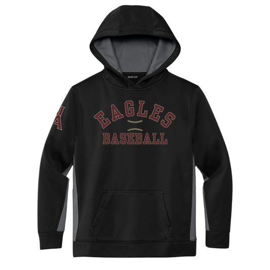 Eagles Baseball Seams Color-Block Hooded Sweatshirt