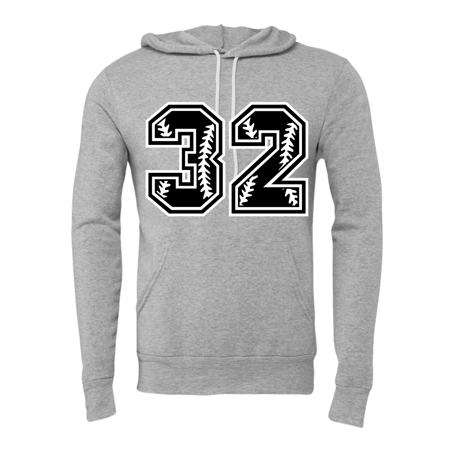 Flames Black Number Hooded Sweatshirt