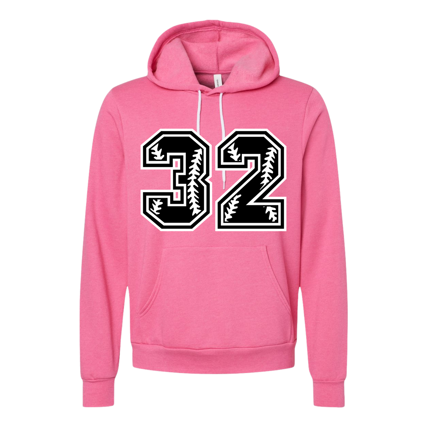 Flames Black Number Hooded Sweatshirt