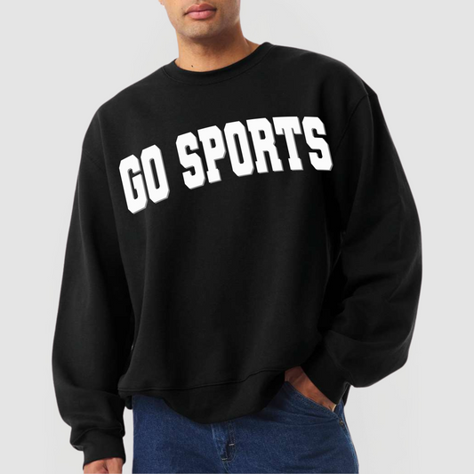 Campus Collection: 3-D Silicone Print Go Sports Sweatshirt