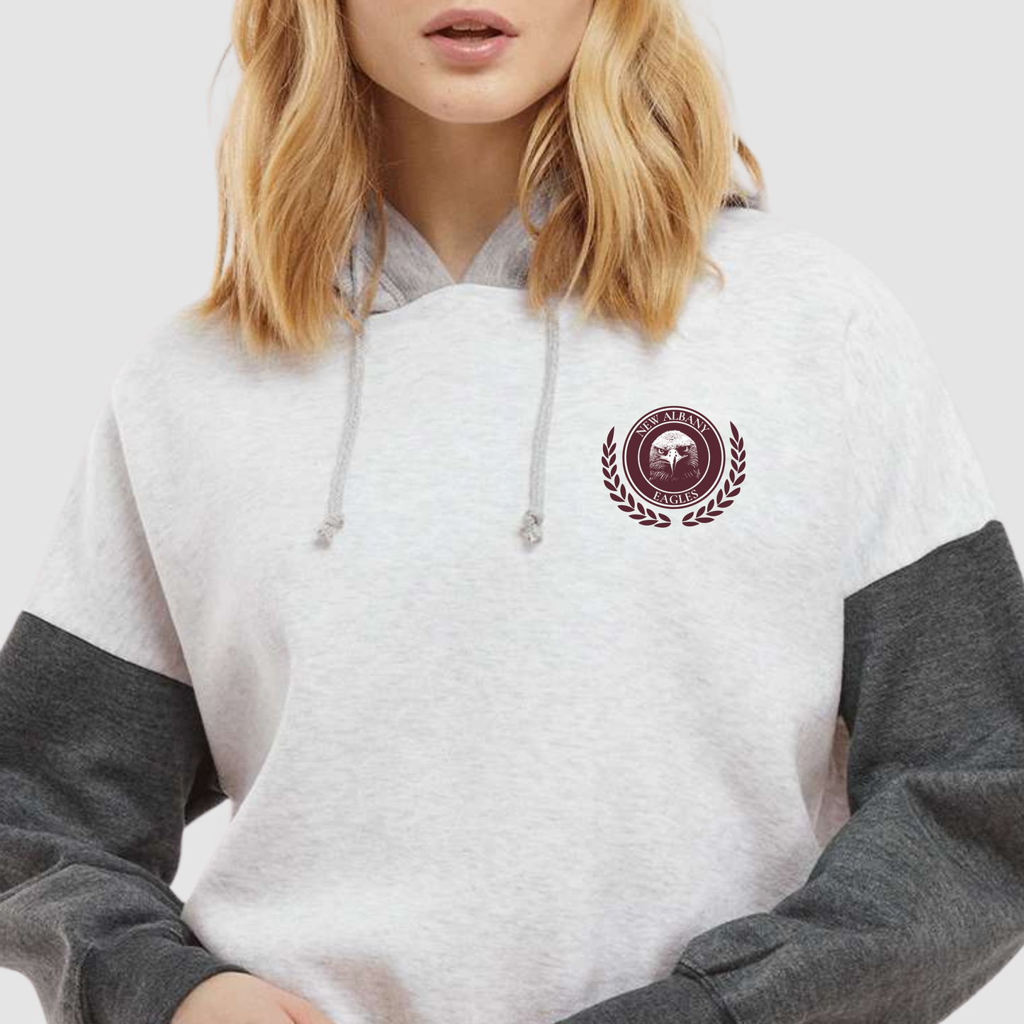 Campus Collection:  Colorblock Crop Sweatshirt