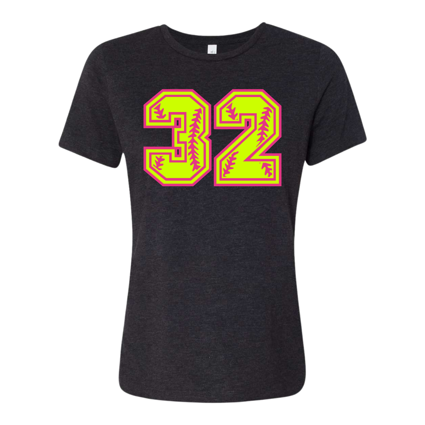 Flames Womens Number Tee