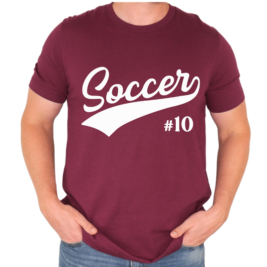 Soccer Script Player # Short-Sleeve Tee