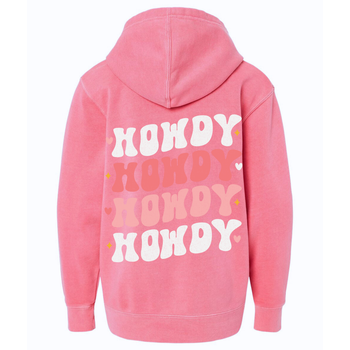 Howdy Valentine Pigment Pink Hoodie