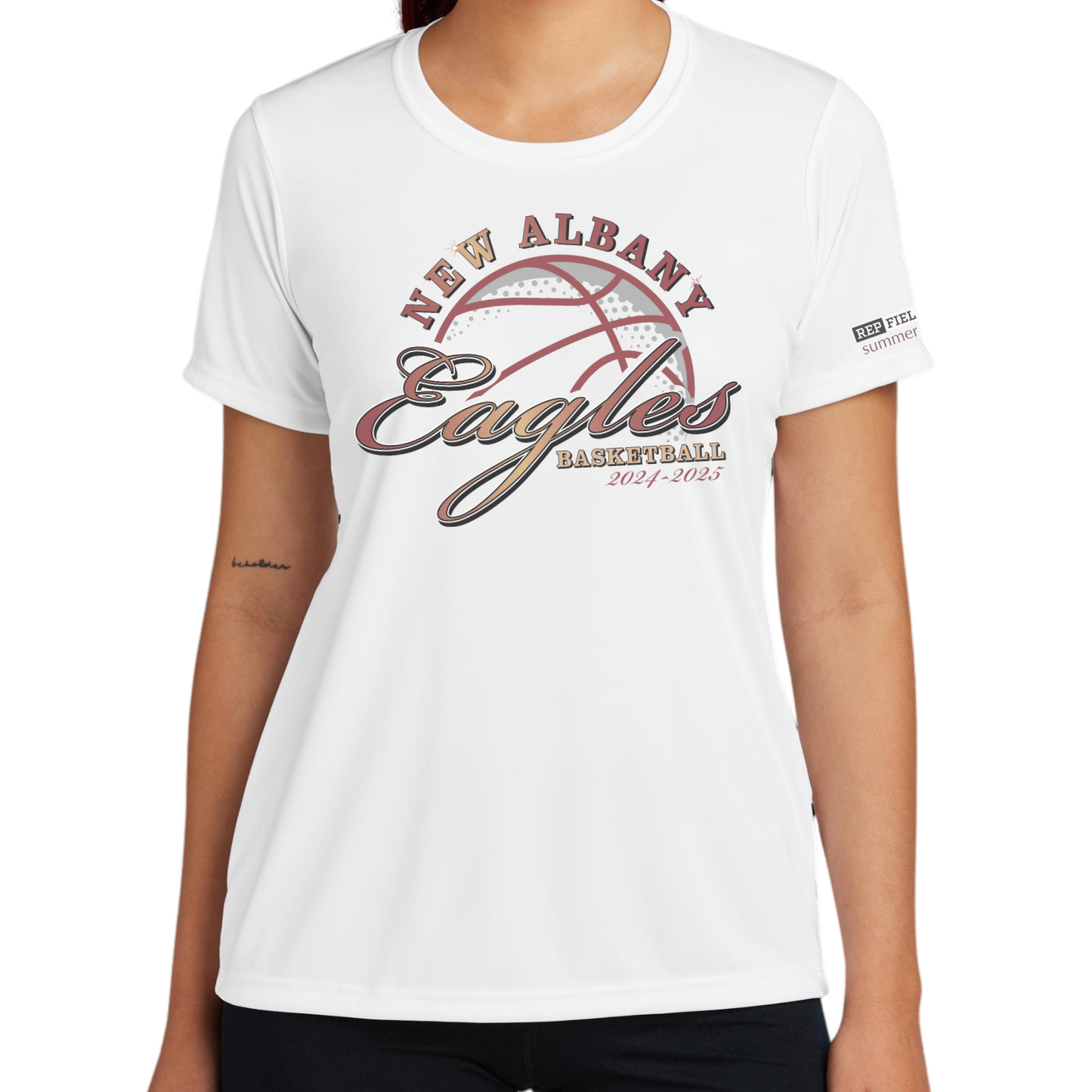 New Albany Girls Travel Basketball Fundraiser Tech T-Shirt