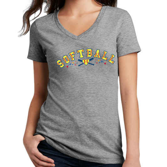 Softball Arch Grey Tri-Blend Tee