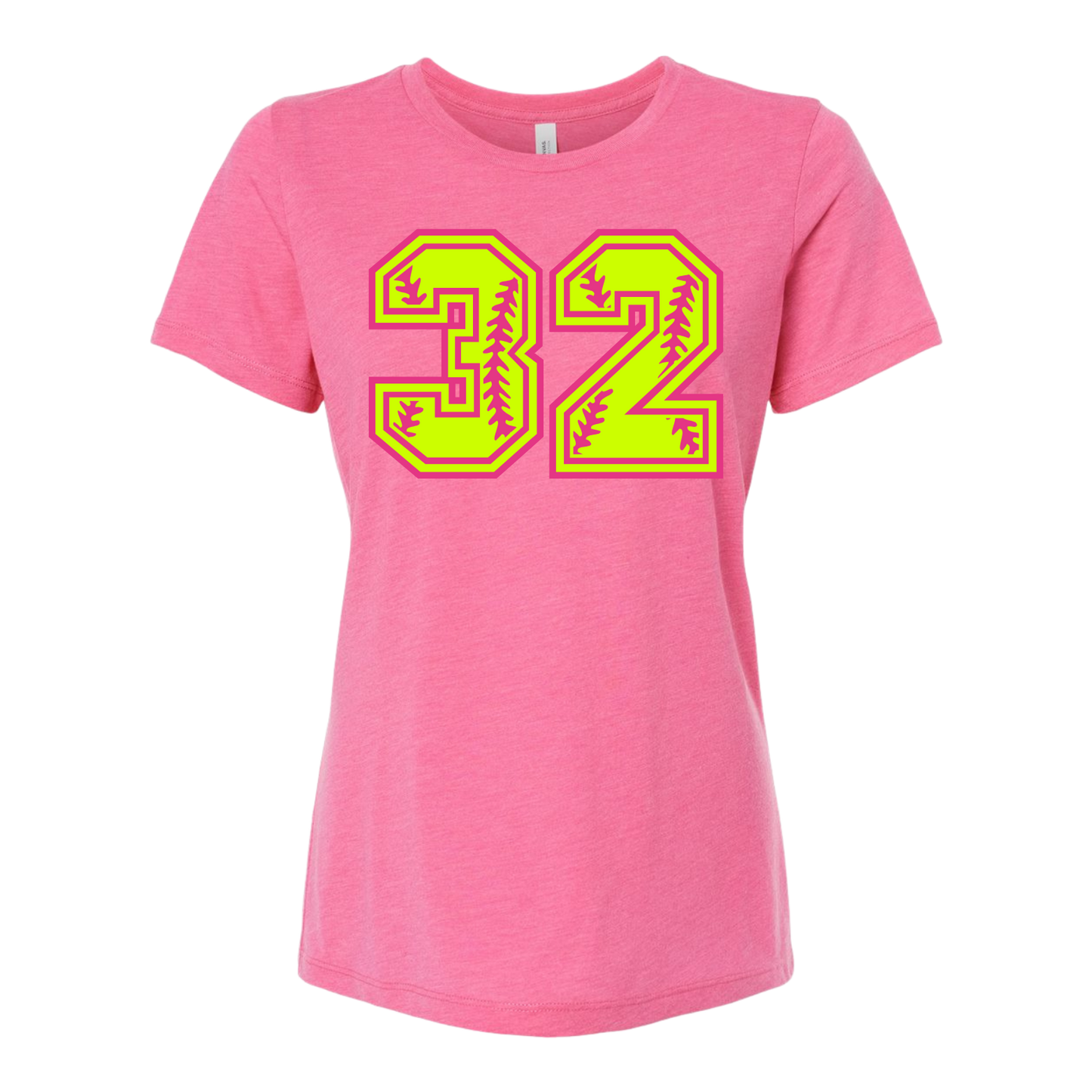 Flames Womens Number Tee