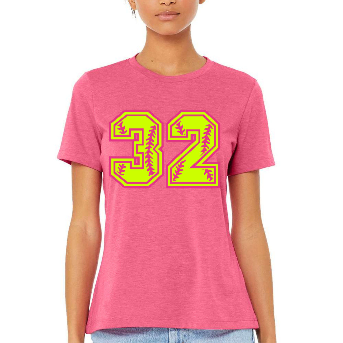 Flames Womens Number Tee