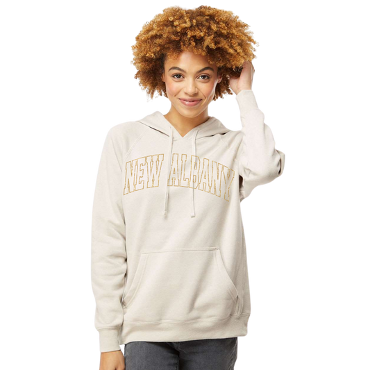 Yearbook: New Albany Glitter Printed Special Blend Hooded Sweatshirt