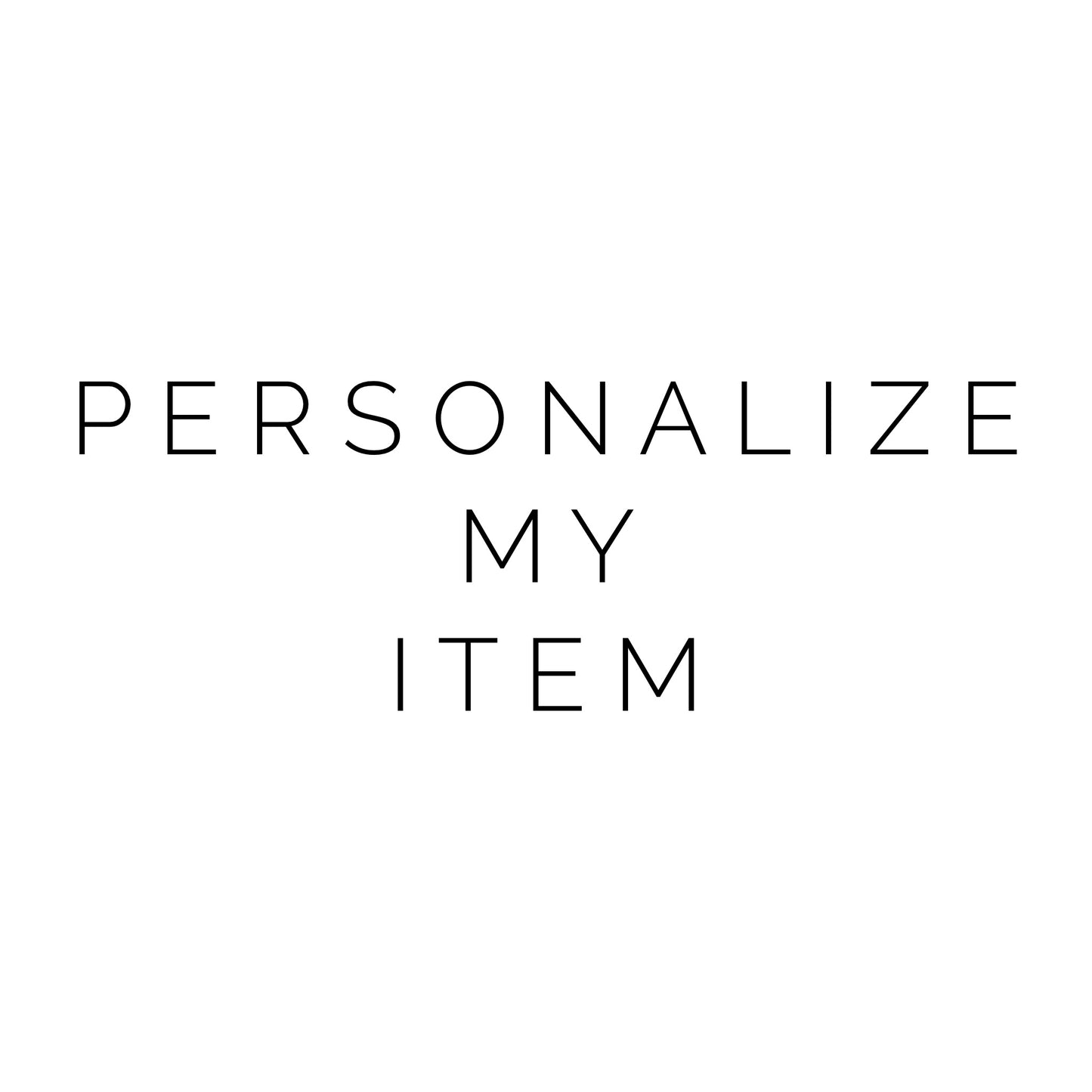 Personalize My Item