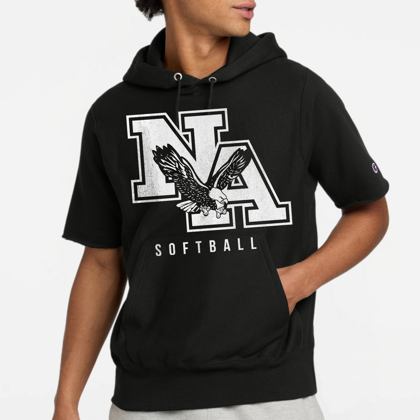 NA Softball: Short Sleeve Hooded Sweatshirt