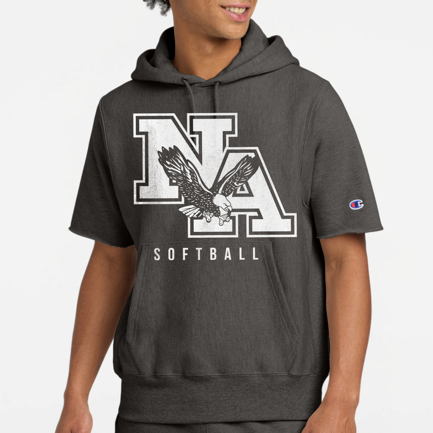 NA Softball: Short Sleeve Hooded Sweatshirt