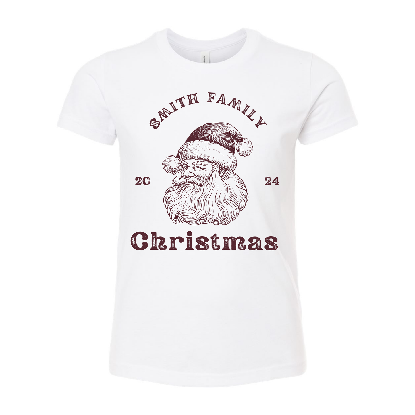 Personalized Family Santa T-Shirt 2024