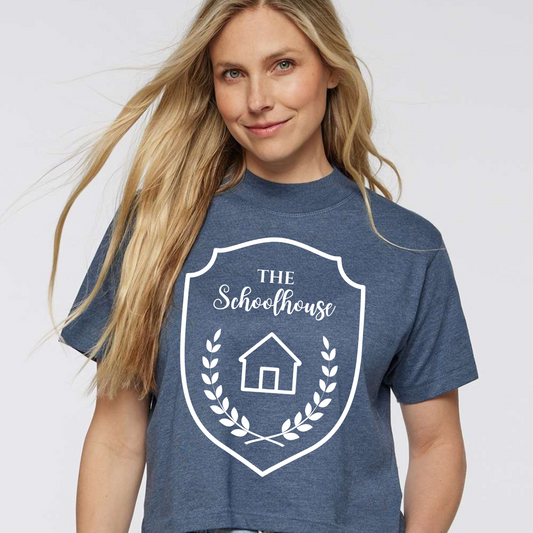 The Schoolhouse Womens Boxy Crop Tee