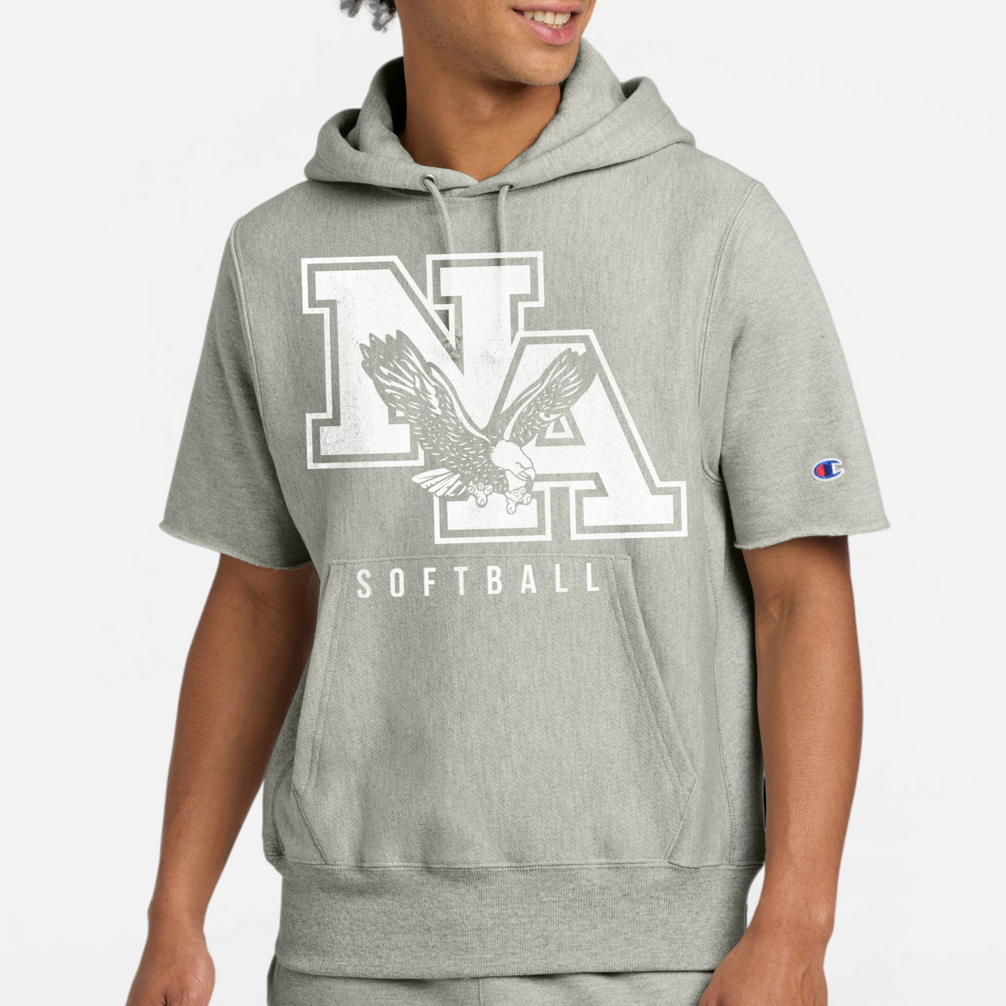 NA Softball: Short Sleeve Hooded Sweatshirt