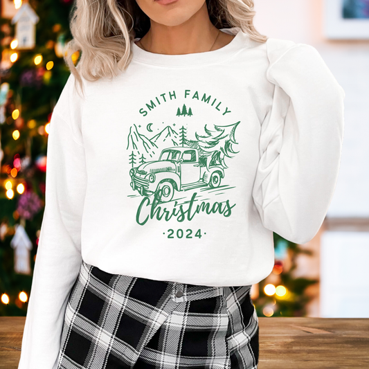 Personalized Family Christmas Tree Sweatshirt