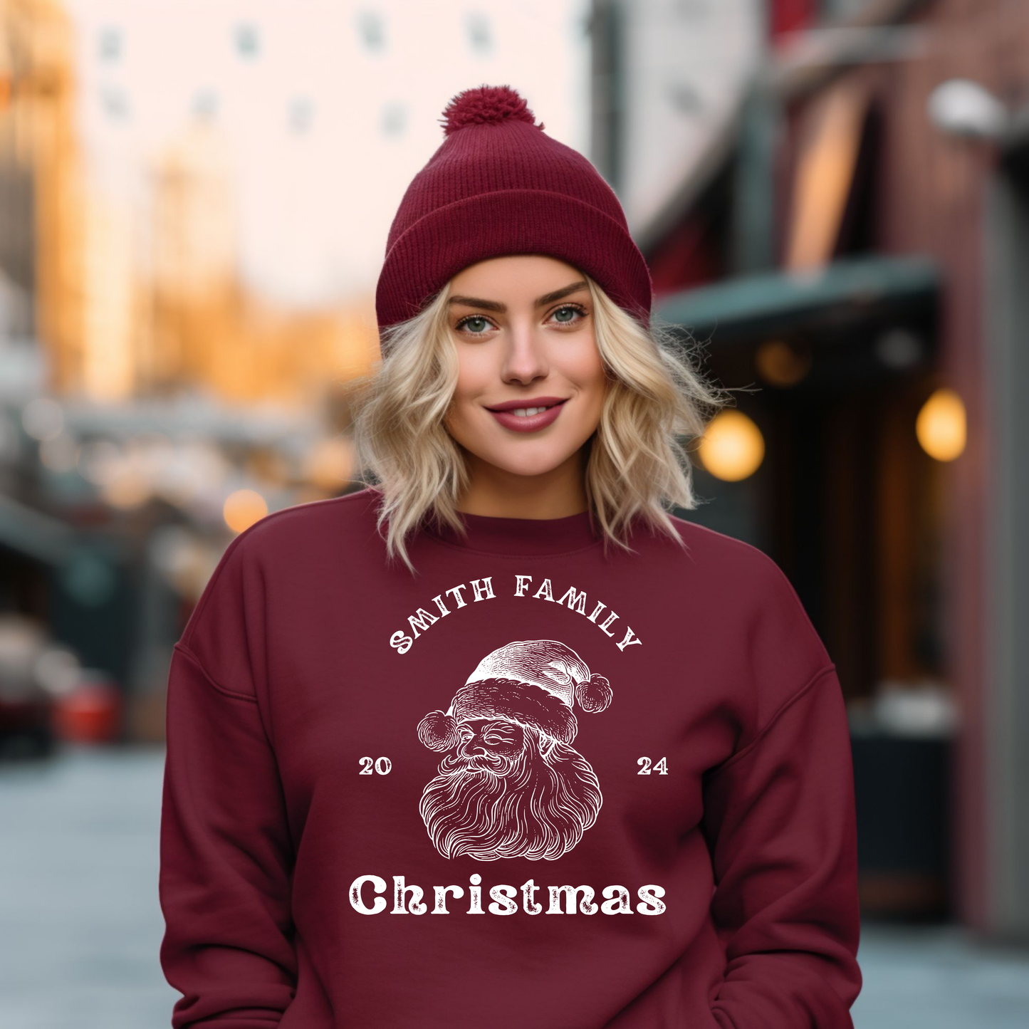 Personalized Family Santa Sweatshirt 2024