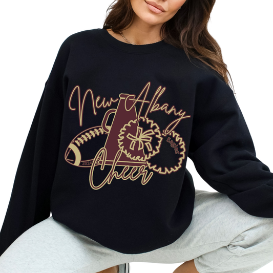 New Albany Football Cheer 2024 Crew Sweatshirt