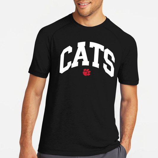 Westerville South: Cats Raglan Triblend Wicking T-Shirt