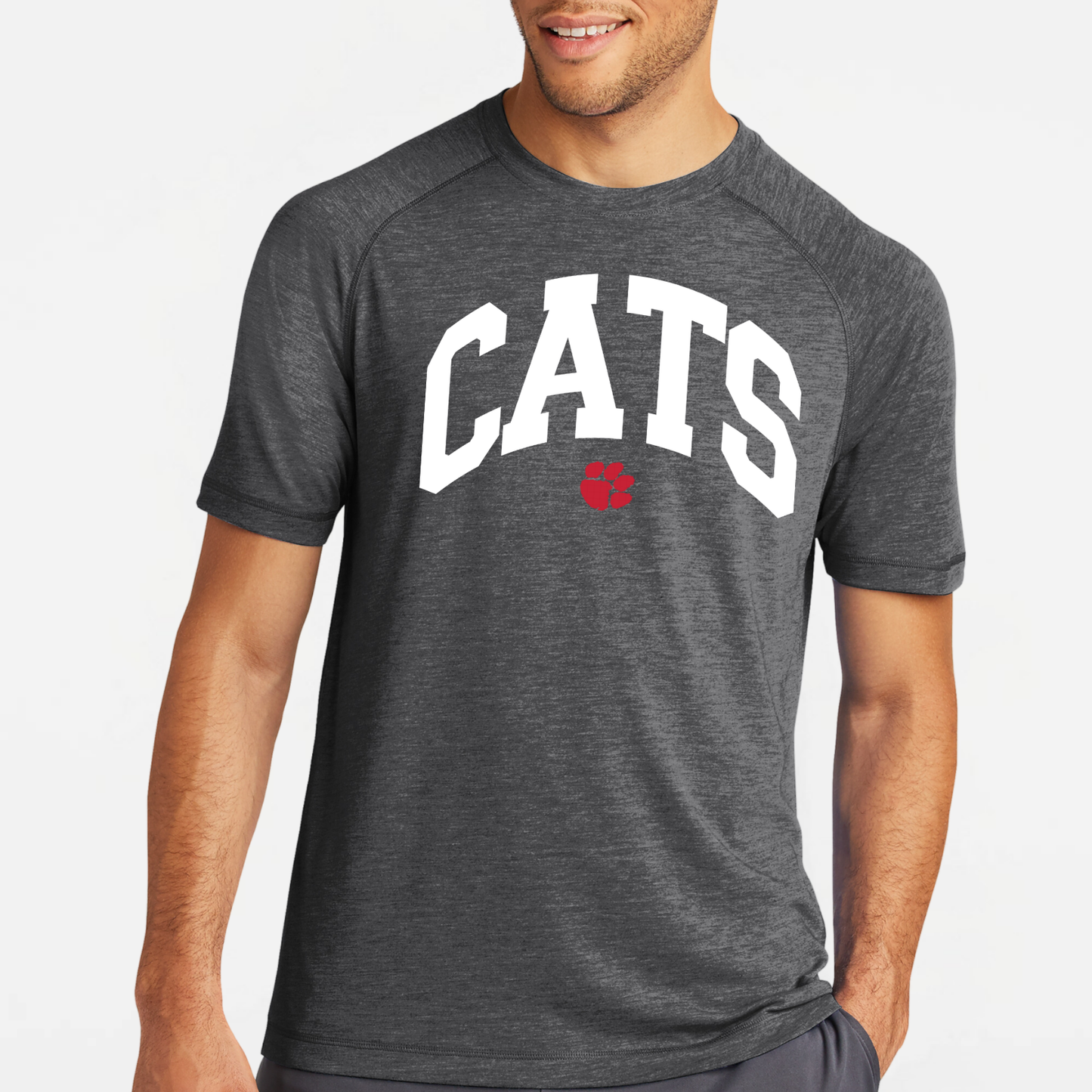 Westerville South: Cats Raglan Triblend Wicking T-Shirt