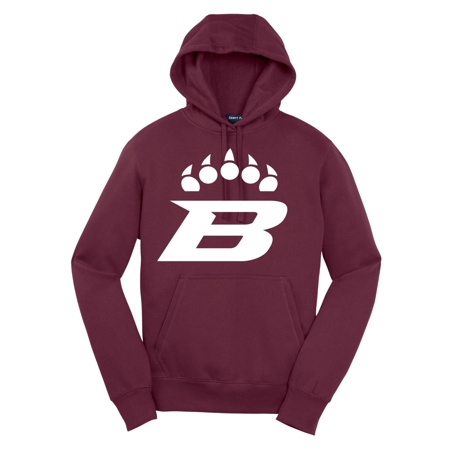 Bruins White Paw Sport-Tek Hoodie