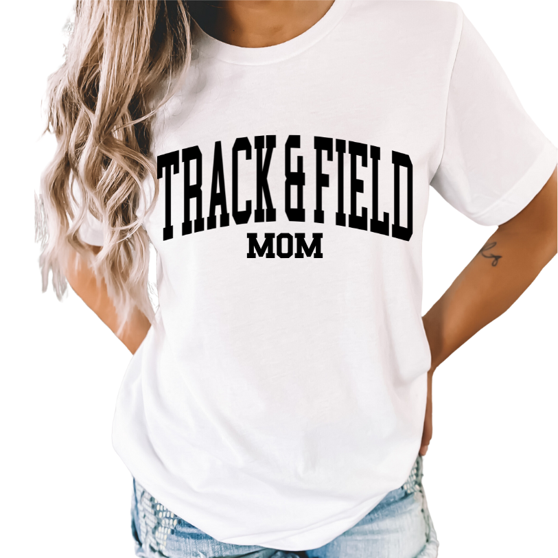 Track & Field Mom Varsity Font Tee-shirt