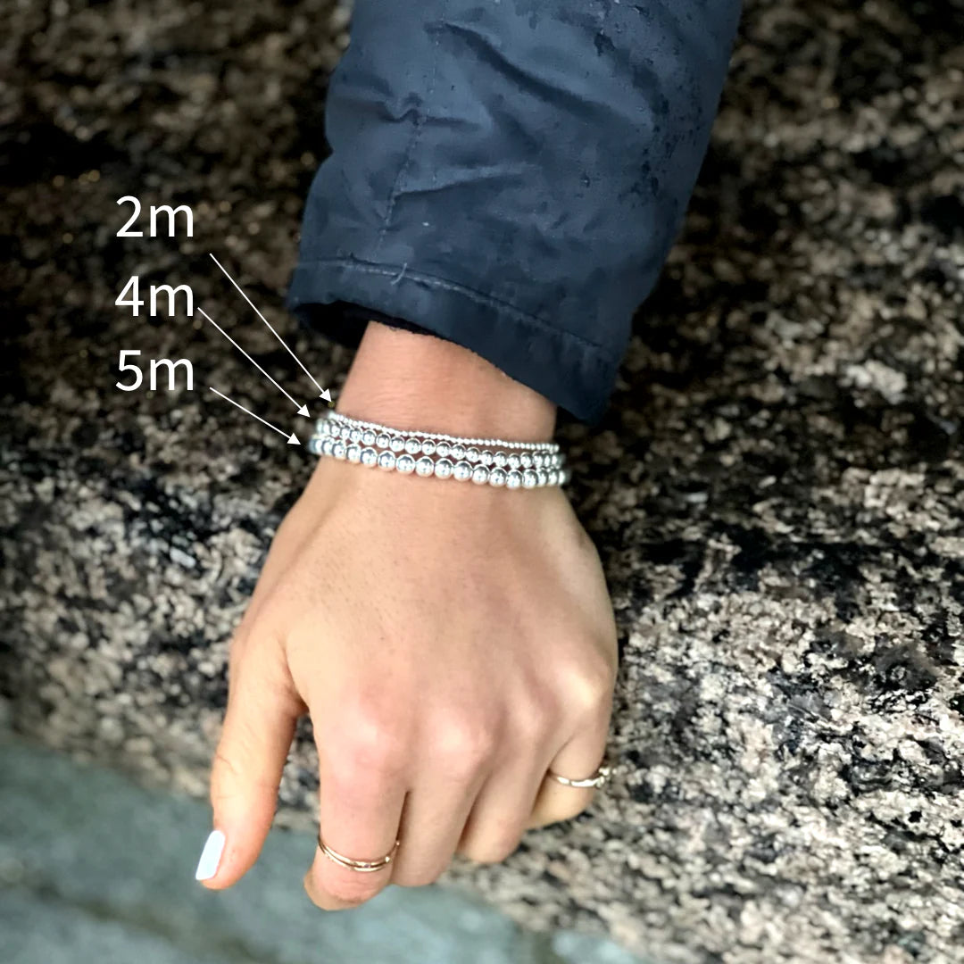 Kylar Mack: Sterling Silver Stretch Bracelet