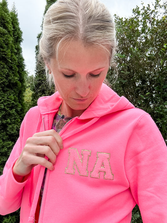 Pink NA Full-Zip Hooded Sweatshirt