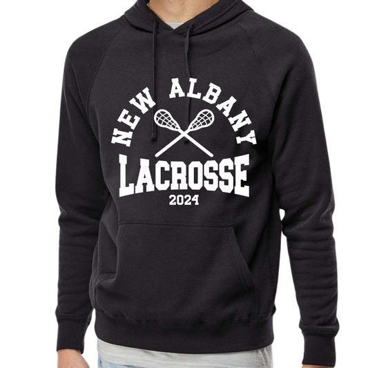 New Albany  Lacrosse Arch Logo Hooded Sweatshirt *special blend*