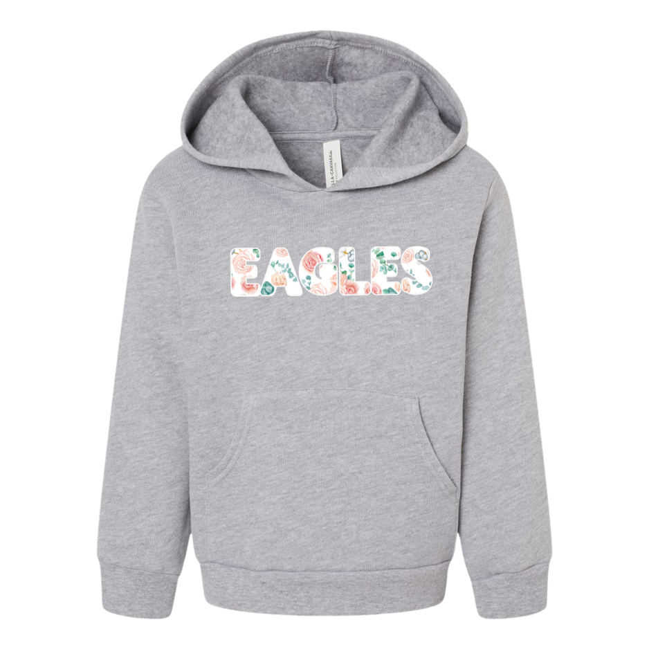 Floral Block Eagles Hooded Sweatshirt - Youth