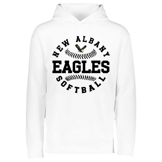 New Albany Eagles Softball tech wicking fleece hooded sweatshirt